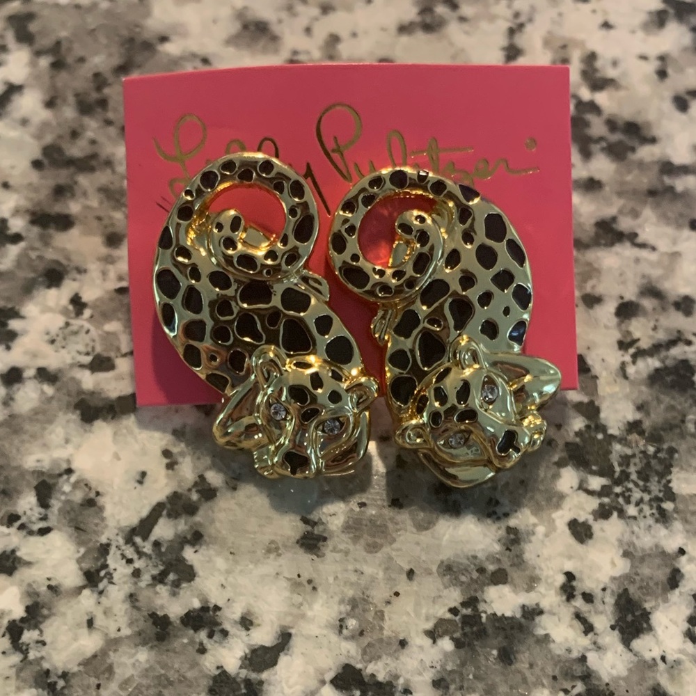 LILLY PULITZER Leopard Earrings!